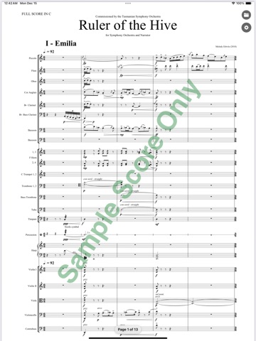 NodMusicScore on iPad — full score layout.